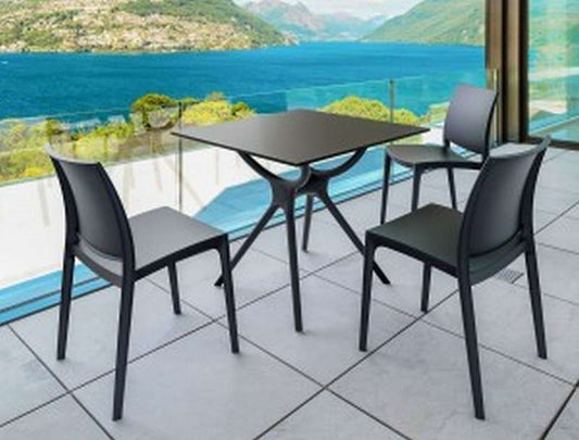 AIR TABLE BLACK LAMINATE 80x80x74