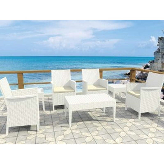 MIAMI WHITE ΤΡΑΠΕΖΙ ΠΟΛ/ΝΙΟΥ 92x53x45