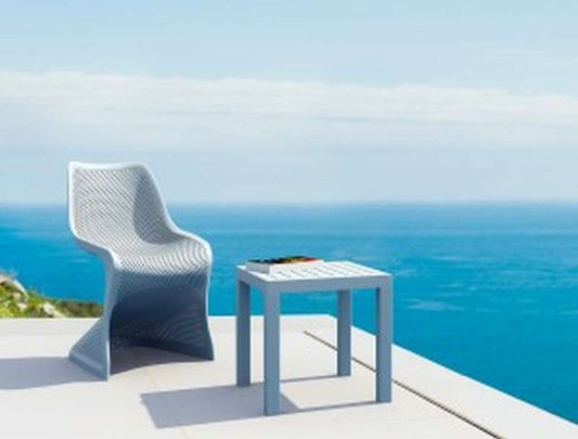 OCEAN SILVER GREY ΤΡΑΠΕΖΙ ΠΟΛ/ΝΙΟΥ 45x45x45