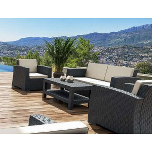 MONACO DARK GREY 2ΘΕΣ. ΚΑΝΑΠΕΣ ΜΕ ΜΑΞ. ΠΟΛ/ΝΙΟΥ 140x79x79