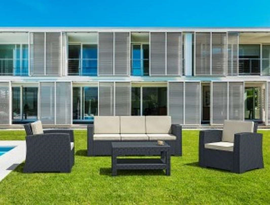 MONACO DARK GREY 3ΘΕΣ. ΚΑΝΑΠΕΣ ΜΕ ΜΑΞ. ΠΟΛ/ΝΙΟΥ 198x79x79