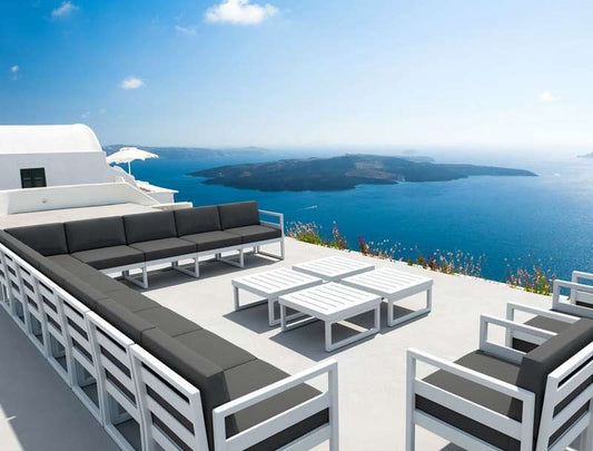 MYKONOS ΤΡΑΠΕΖΙ WHITE ΠΟΛ/ΝΙΟΥ 65x65x33
