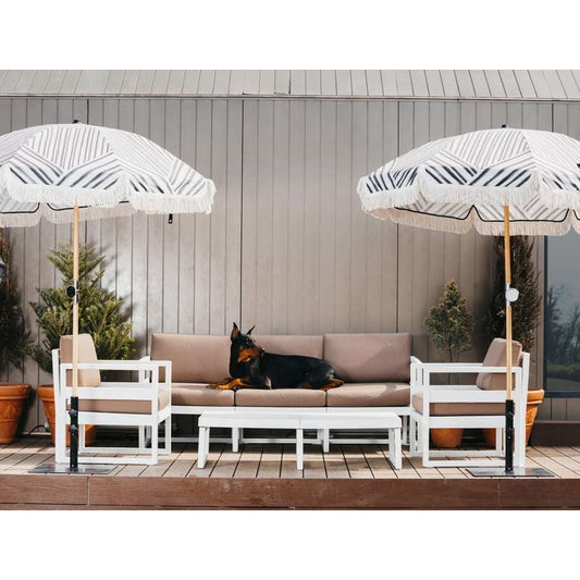 MYKONOS SET 3ΘΕΣ. WHITE/ΜΑΞ. LIGHT BROWN