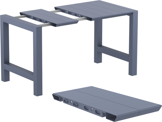 VEGAS BAR DARK GREY ΕΠΕΚΤ. ΠΟΛ/ΝΙΟΥ 100x100/140εκ