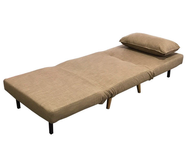 SARA BROWN FABRIC ARMCHAIR/BED 80x89x87