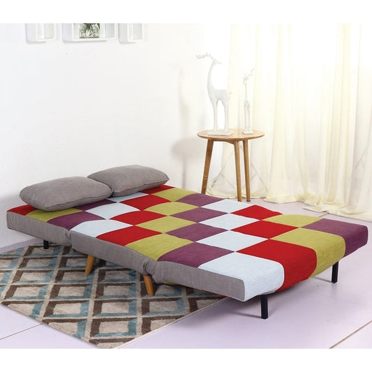 SARA PATCHWORK ΥΦΑΣΜΑ ΚΑΝΑΠΕΣ/ΚΡΕΒΑΤΙ 120x89x87