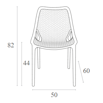 AIR ΚΑΡΕΚΛΑ TAUPE ΠΟΛ/ΝΙΟΥ 50x60x82