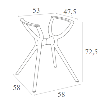 AIR ΒΑΣΗ WHITE SMALL ΠΟΛ/ΝΙΟΥ 58x58x72,5
