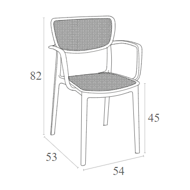 LOFT BLACK ΠΟΛΥΘΡΟΝΑ ΠΟΛ/ΝΙΟΥ 54x53x82