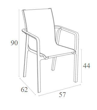 PACIFIC ΠΟΛΥΘΡΟΝΑ WHITE/WHITE ΠΟΛ/ΝΙΟΥ 57x62x90