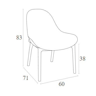 SKY LOUNGE BLACK ΠΟΛΥΘΡΟΝΑ ΠΟΛ/ΝΙΟΥ 60x71x83