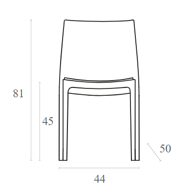 MAYA ΚΑΡΕΚΛΑ WHITE ΠΟΛ/ΝΙΟΥ 44x50x81