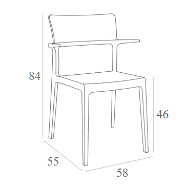PLUS WHITE ΠΟΛΥΘΡΟΝΑ ΠΟΛ/ΝΙΟΥ 58x55x84