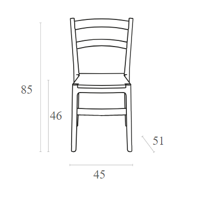 TIFFANY S WHITE ΚΑΡΕΚΛΑ ΠΟΛ/ΝΙΟΥ 45x51x85