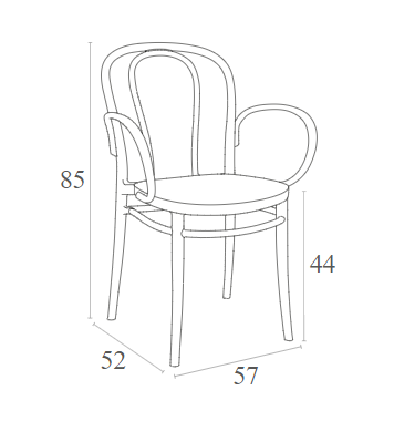 VICTOR XL BLACK ΠΟΛΥΘΡΟΝΑ ΠΟΛ/ΝΙΟΥ 57x52x85