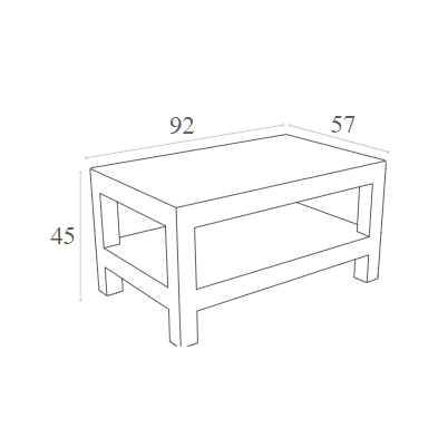 MONACO DARK GREY ΤΡΑΠΕΖΙ ΠΟΛ/ΝΙΟΥ 92x57x45