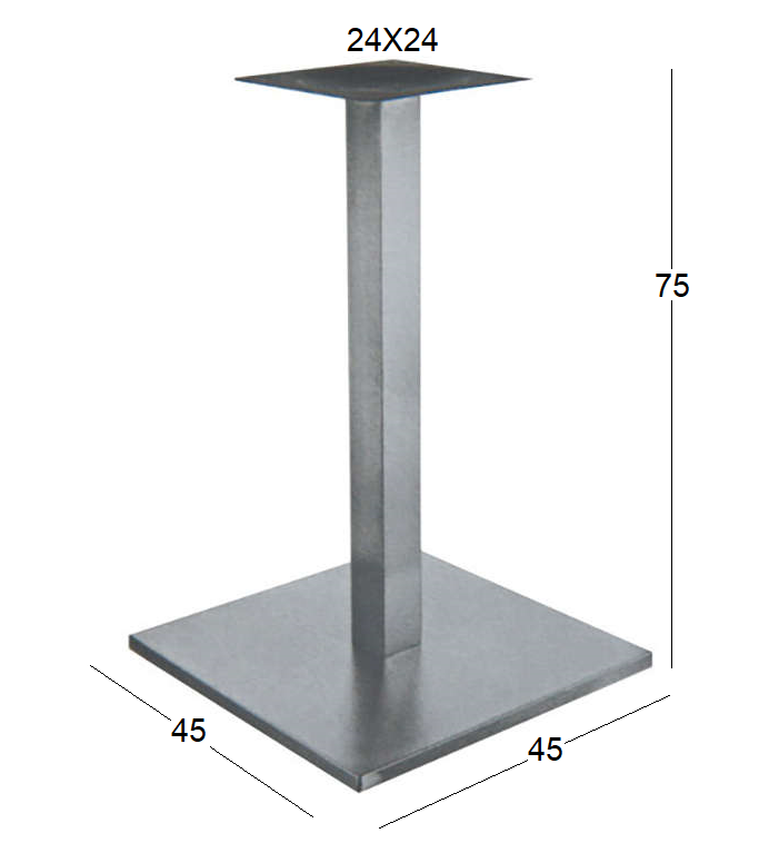 SONORA PROMO (Π/Ρ) ΒΑΣΗ INOX ΜΕ ΡΕΓ/ΡΟΥΣ 45x45x75