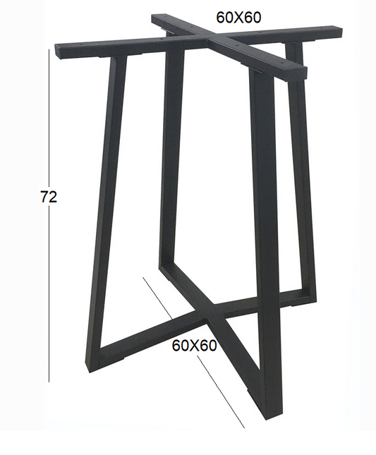 BISTRO ΒΑΣΗ ΜΕΤΑΛΛΙΚΗ ΜΕ ΡΕΓ/ΡΟΥΣ ΜΑΥΡΗ 60x60x72