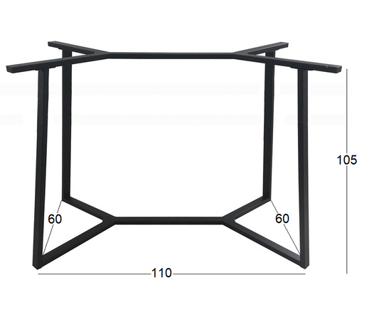 BISTRO ΨΗΛΗ ΒΑΣΗ ΜΕΤΑΛΛΙΚΗ ΜΕ ΡΕΓ/ΡΟΥΣ ΜΑΥΡΗ 110x60x105