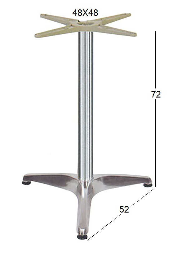 RINA 3-NIGHT (S/R) ALUMINIUM BASE WITH REGULATORS 52x52x72