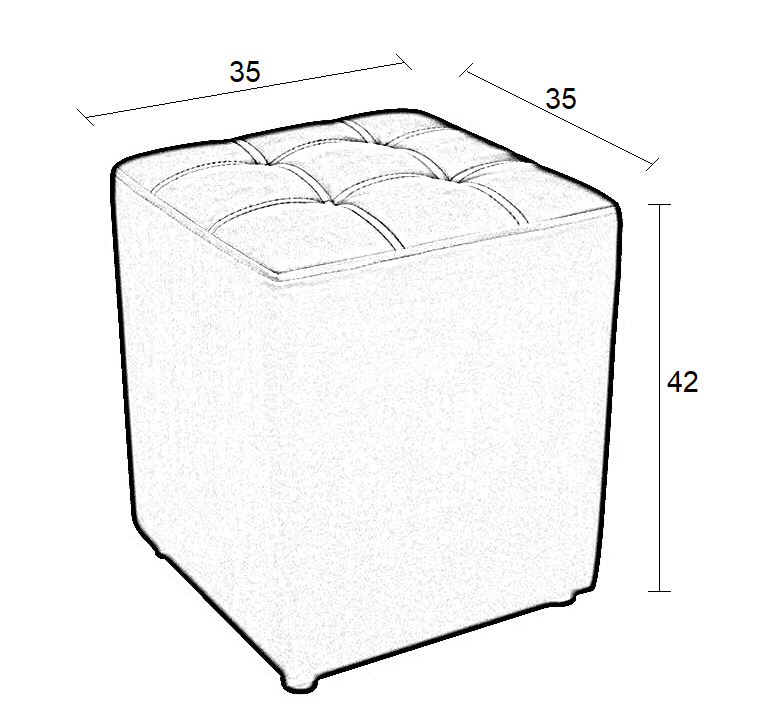 CUBE CAPPUCCINO PU ΣΚΑΜΠΟ 35X35X42εκ.