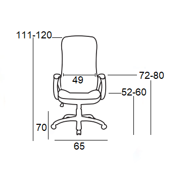 A5600 ΚΡΕΜ PU ΠΟΛΥΘΡΟΝΑ ΓΡΑΦΕΙΟΥ 65x70x52-111/60-120