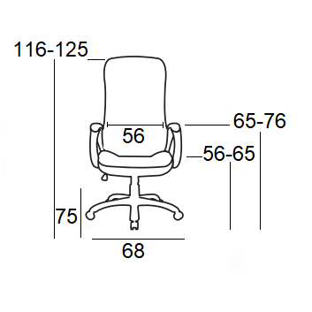 A4400 ΜΑΥΡΗ ΠΟΛΥΘΡΟΝΑ ΓΡΑΦΕΙΟΥ 68x75x56-116/65-125