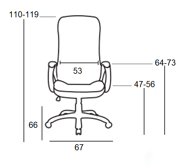 A8450 ΜΑΥΡΗ ΠΟΛΥΘΡΟΝΑ ΓΡΑΦΕΙΟΥ 67x66x47-110/56-119