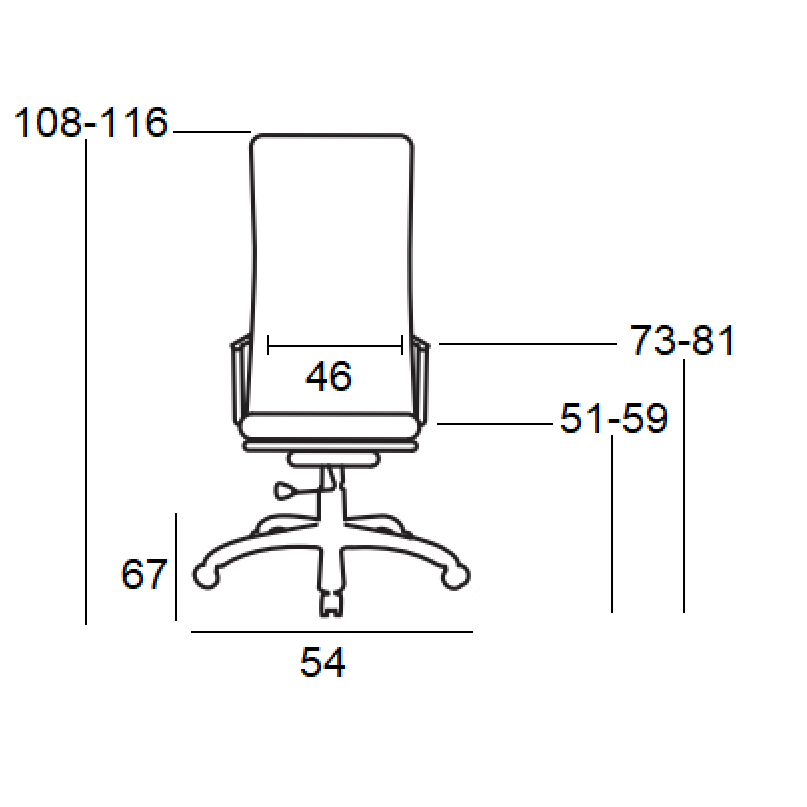 A8200 ΛΕΥΚΟ PU ΠΟΛΥΘΡΟΝΑ ΓΡΑΦΕΙΟΥ 54x67x51-108/59-116