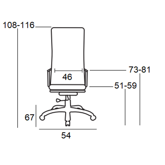 A8200 ΛΕΥΚΟ PU ΠΟΛΥΘΡΟΝΑ ΓΡΑΦΕΙΟΥ 54x67x51-108/59-116