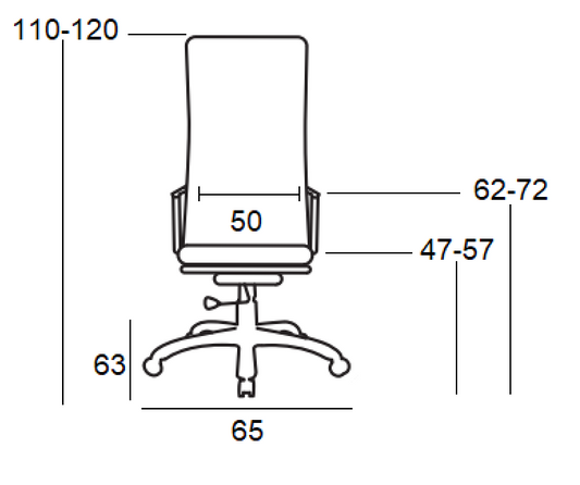 A7600 ΜΑΥΡΟ MESH/PU ΠΟΛΥΘΡΟΝΑ ΓΡΑΦΕΙΟΥ 65Χ63Χ47-110/57-120εκ.