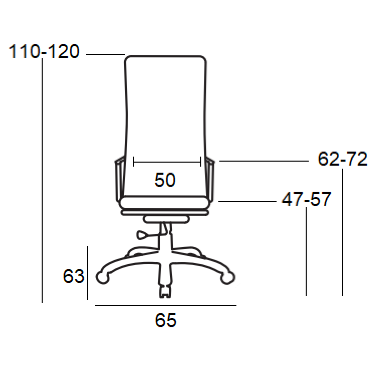A7600 ΜΑΥΡΟ MESH/PU ΠΟΛΥΘΡΟΝΑ ΓΡΑΦΕΙΟΥ 65x63x47-110/57-120