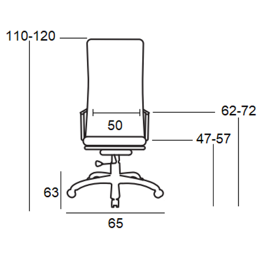 A7600 ΜΑΥΡΟ MESH/PU ΠΟΛΥΘΡΟΝΑ ΓΡΑΦΕΙΟΥ 65x63x47-110/57-120