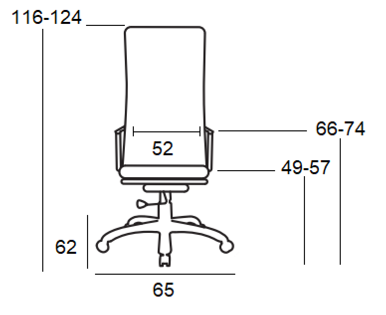 A7100 ΜΑΥΡO MESH ΠΟΛΥΘΡΟΝΑ ΓΡΑΦΕΙΟΥ 65X62X49-116/57-124εκ.