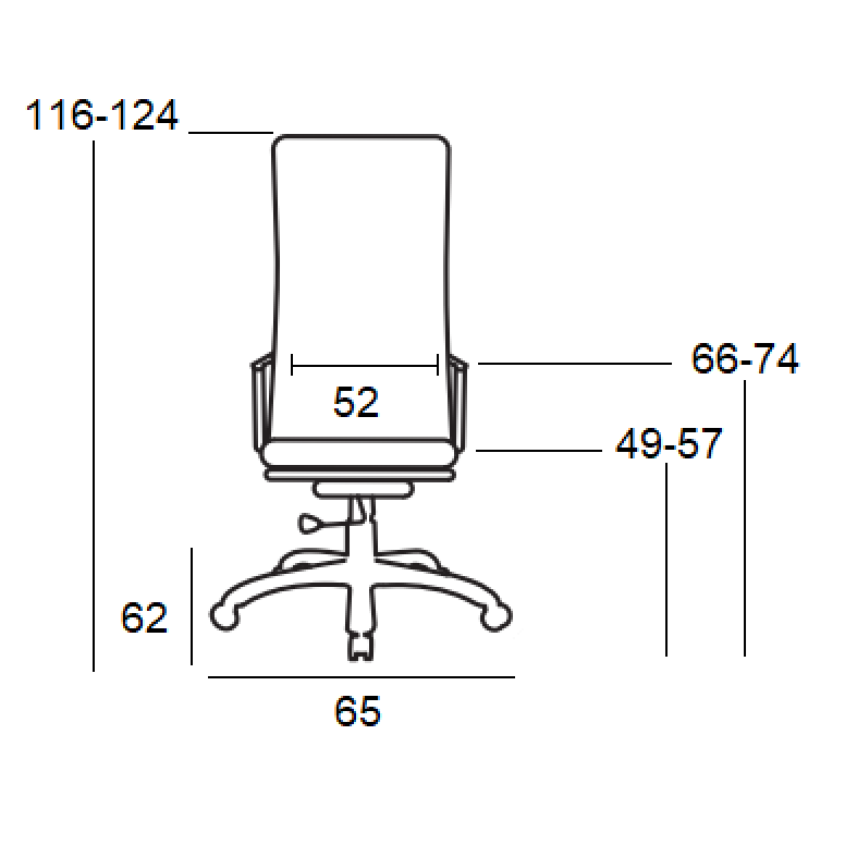 A7100 ΜΑΥΡO MESH ΠΟΛΥΘΡΟΝΑ ΓΡΑΦΕΙΟΥ 65x62x49-116/57-124
