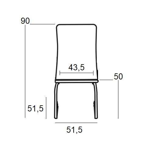 BM102 ΜΑΥΡΗ ΚΑΡΕΚΛΑ ΑΝΑΜΟΝΗΣ 51.5x51.5x50-90