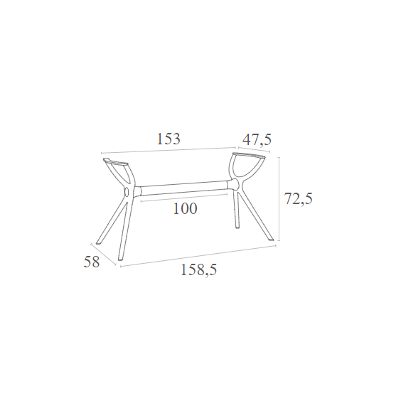 AIR ΒΑΣΗ TAUPE XL ΠΟΛ/ΝΙΟΥ 158,5x58x72,5