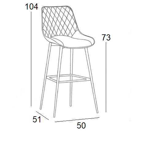 ALESIA GREY ΥΦΑΣΜΑ ΣΚΑΜΠΟ ΜΕΤΑΛΛΙΚΟ 50x51x73-104
