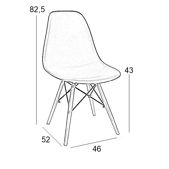 LOFT ΚΑΡΕΚΛΑ BLACK PP 46x52x43-82.5