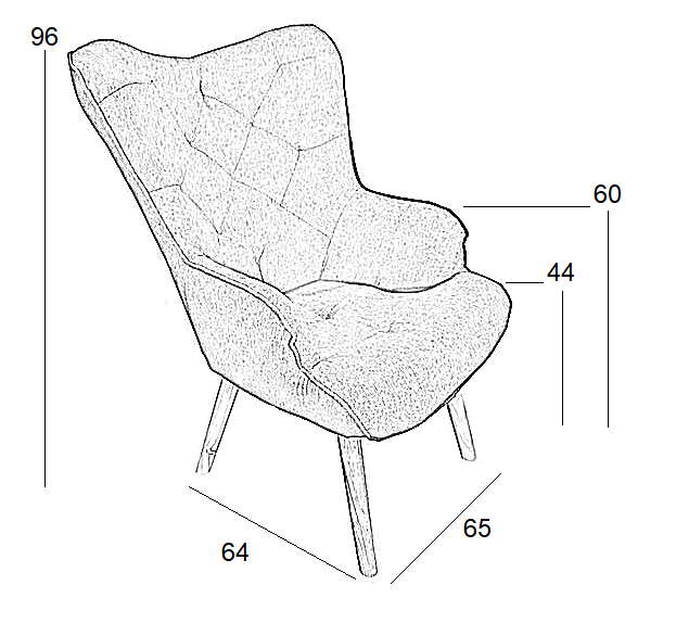 ADRIA ΜΠΕΡΖΕΡΑ L. GREY ΥΦΑΣΜΑ 65x64x44-96