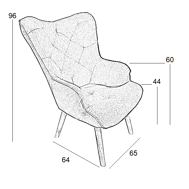 ADRIA ΜΠΕΡΖΕΡΑ L. GREY ΥΦΑΣΜΑ 65x64x44-96