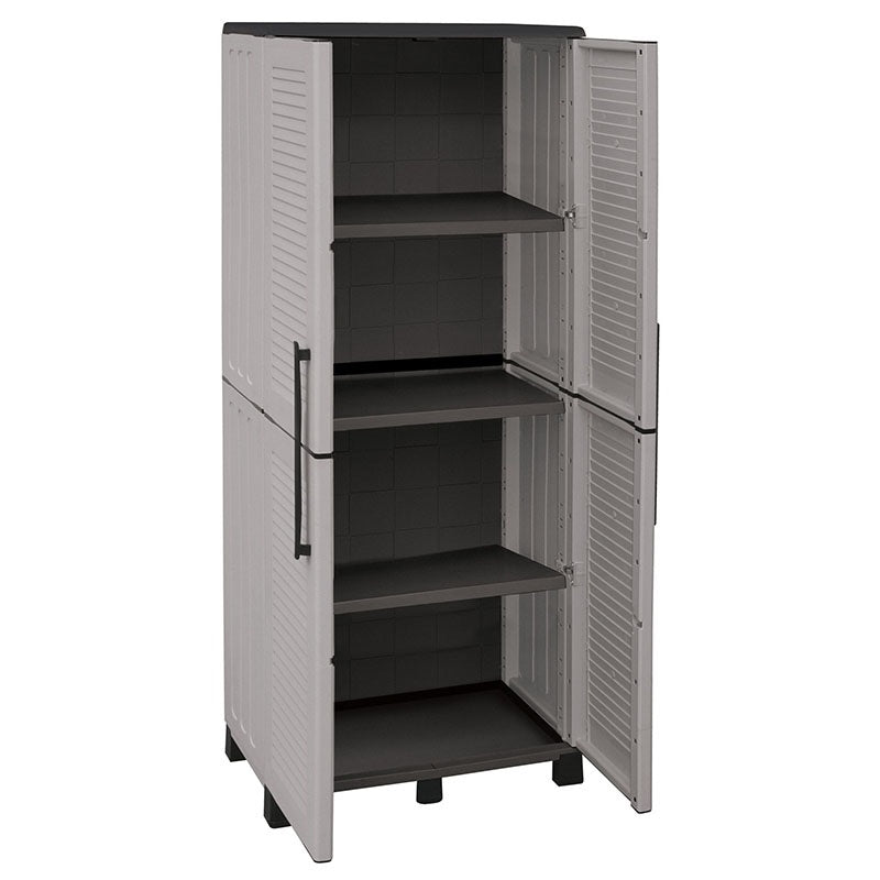 ITALIAN PLASTIC WARDROBE TWO-DOOR 3 SHELVES 68x37x169