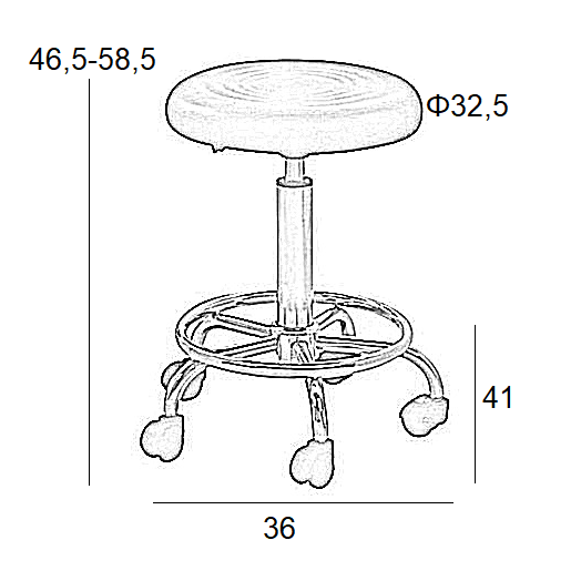 Σκαμπό Μπαρ 2 Τμχ Bar70 Λευκό PU 36x41x58.5