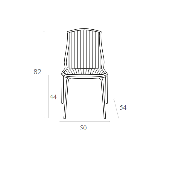 ALLEGRA BLACK TRANSP. ΚΑΡΕΚΛΑ 50x54x82
