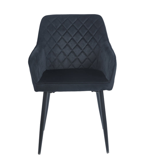 SIENA BLACK VELVET ΥΦΑΣΜΑ ΠΟΛΥΘΡΟΝΑ ΜΕΤΑΛΛΙΚΗ 54x58x82
