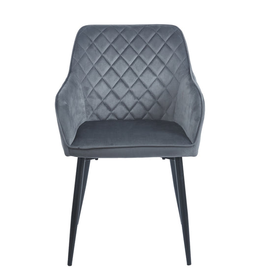 SIENA GREY VELVET ΥΦΑΣΜΑ ΠΟΛΥΘΡΟΝΑ ΜΕΤΑΛΛΙΚΗ 54x58x82
