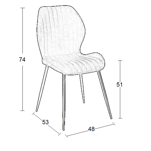 DYLAN GREY ΥΦΑΣΜΑ ΚΑΡΕΚΛΑ ΜΕΤΑΛΛΙΚΗ 48x53x74