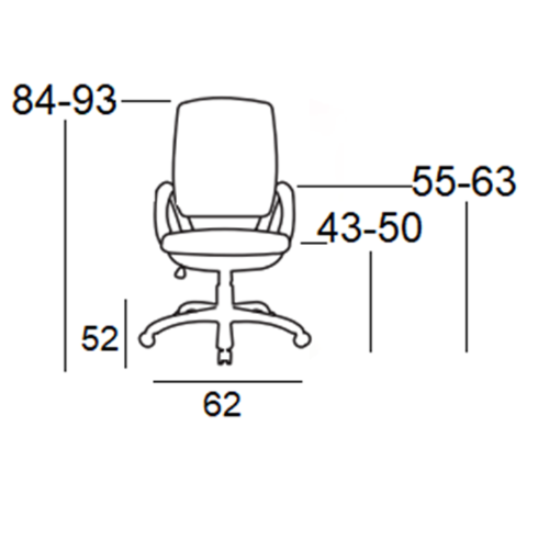 A1850 SW ΛΕΥΚΟ/ΚΟΚΚΙΝΟ MESH ΠΟΛΥΘΡΟΝΑ ΓΡΑΦΕΙΟΥ 62x52x43-84/50-93