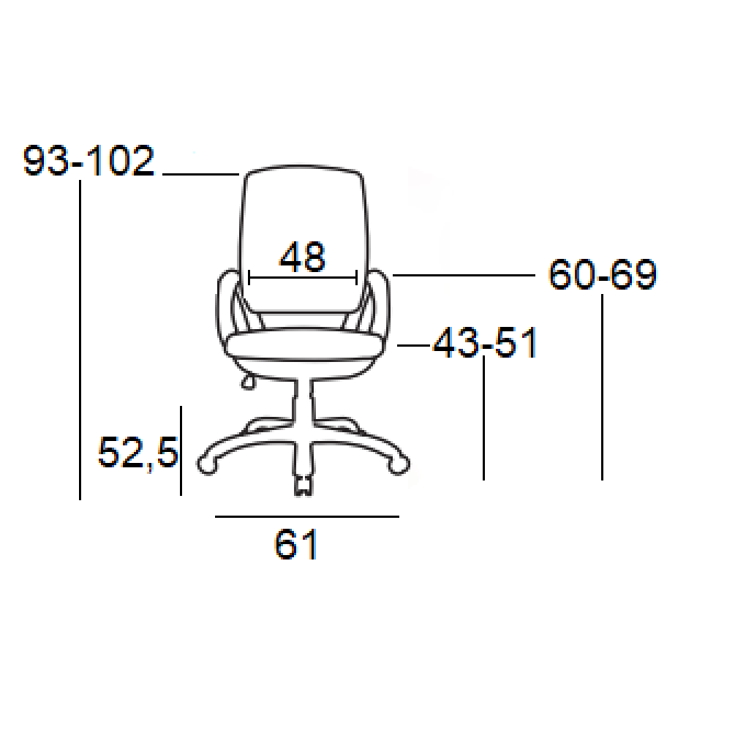 A1600-W ΛΕΥΚΟ/ΡΟΖ MESH ΠΟΛΥΘΡΟΝΑ ΓΡΑΦΕΙΟΥ 61x52.5x43-93/51-102