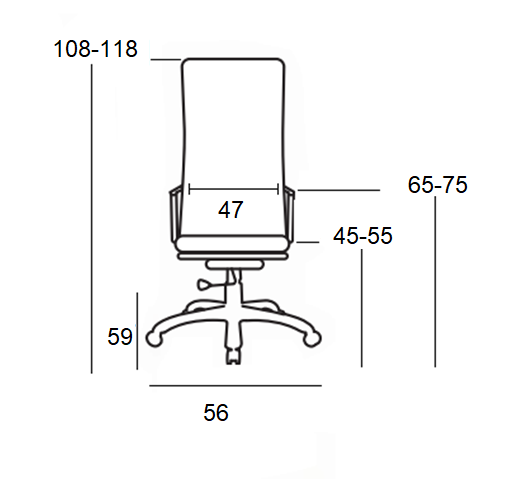 A9943 ΜΑΥΡΟ MESH ΠΟΛΥΘΡΟΝΑ ΓΡΑΦΕΙΟΥ 56x59x45-108/55-118